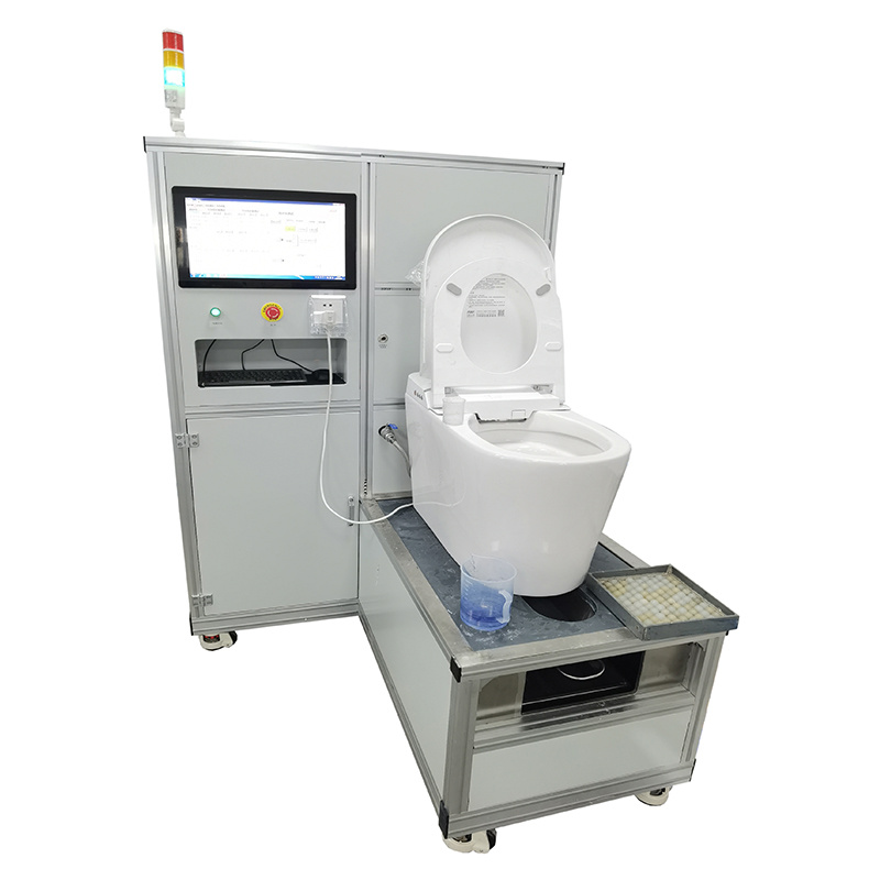 Toilet flushing performance testing machine